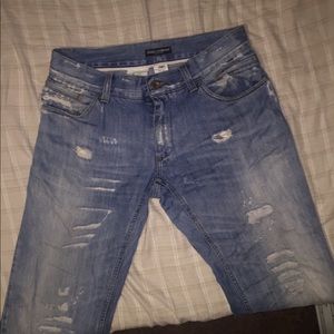 Dolce&Gabbana Slim Straight reconstructed denim